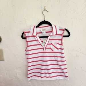 Talbots Petites  Size S, sleeveless polo shirt. NWT. Pink coral.